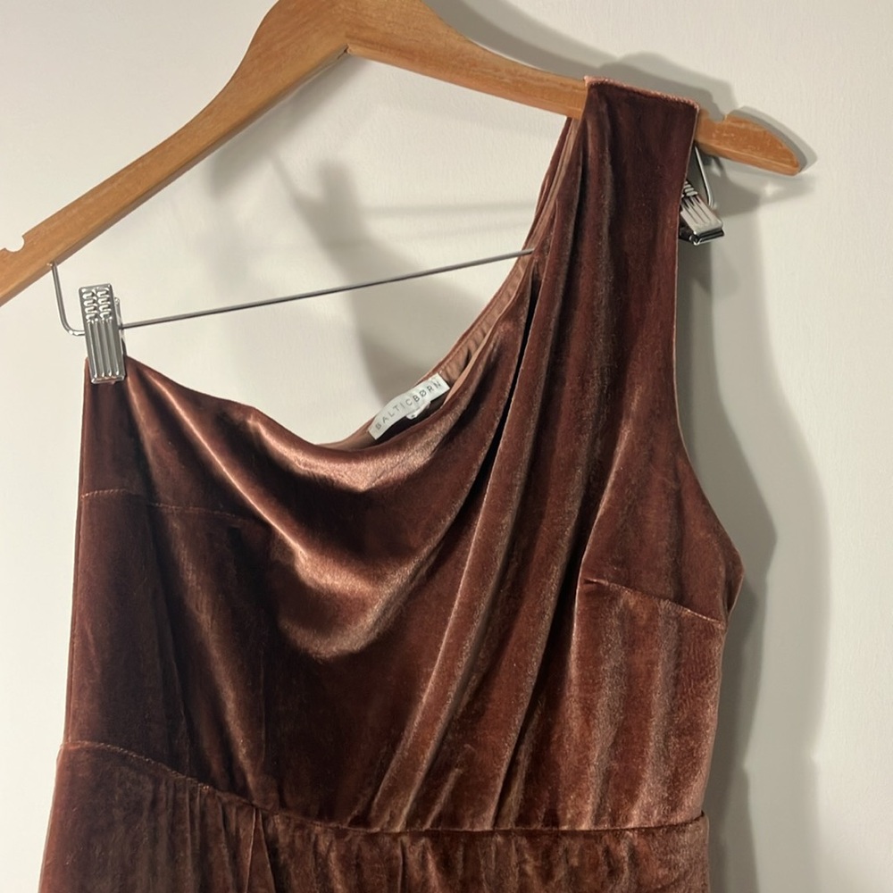Baltic Born Tatiana Velvet one shoulder maxi dress size XL - Picture 6 of 11